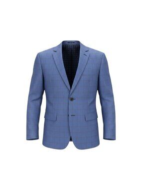 Raymond Blue Windowpane Check Blazer For Men - 32R